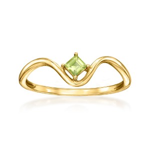 Pure Collection by Ross-Simons 0.60 Carat Peridot Curvy Ring in 14kt Yellow Gold - 1 of 4