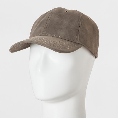 suede baseball hat