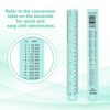Unique Bargains Aluminum Alloy Rulers with Centimeters Millimeters Inches and Conversion Table 2 Pcs - 4 of 4