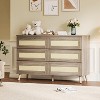 Wood Dressers for Bedroom with 6 Drawers, Wide Modern Chest of Drawers for Living Room, Hallway - 2 of 4