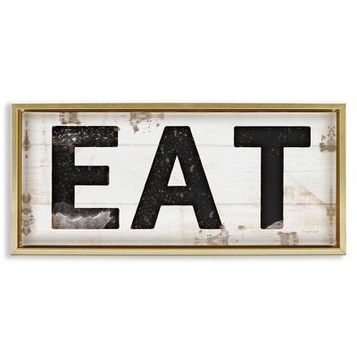 Stupell Industries Eat Typography Vintage Sign, 31" x 14"