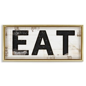 Stupell Industries Eat Typography Vintage Sign, 31" x 14" - 1 of 4