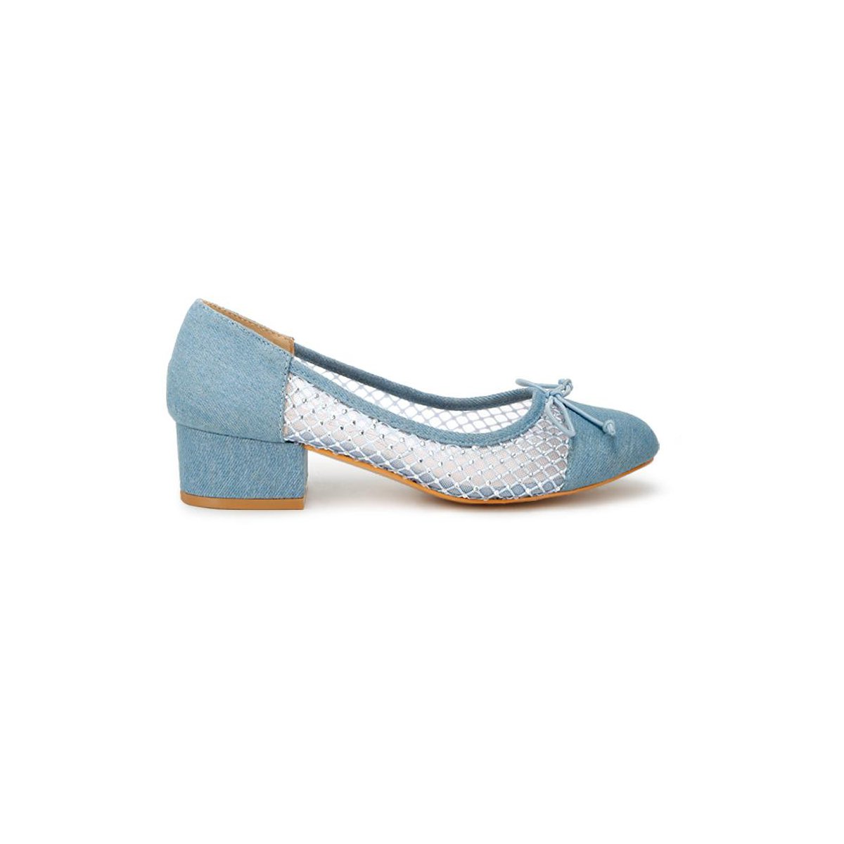 Обувь London Rag Womens Orami Rhinestone Detail Denim Ballerinas 7 — фото 2
