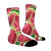Summer Watermelon Women Printed Crew Socks Funny Funky Socks Soft Polyester Novelty Gifts for Artists Men - 3 of 4