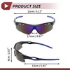 Unique Bargains Motorcycle Riding Goggles PC Tri-acetel for Outdoor Sports Dirt Bike ATV Blue Silver Tone Lens Blue Black Frame 1Set - 4 of 4