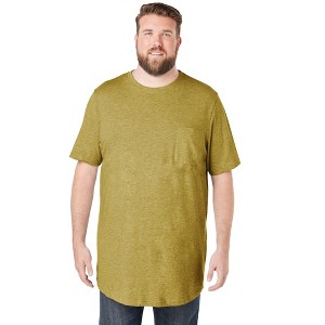 KingSize Shrink-Less Lightweight Longer-Length Crewneck Pocket T-Shirt - 1 of 4