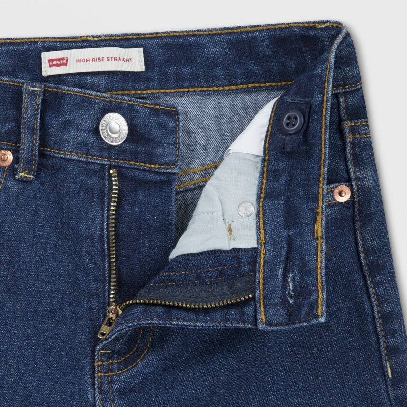 Levi's® Girls' High-Rise Straight Jeans - Medium Wash, 3 of 5
