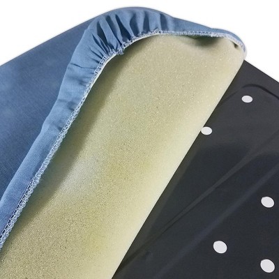 Compact Light Blue T-Leg Ironing Board with Cotton Cover