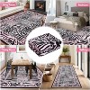 Acekool Machine Washable Plaid Runner Rug, Non-Slip Rubber Backing, Geometric Checkered Area Carpet for Hallway, Kitchen, Bedroom - 4 of 4