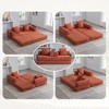 KTMBDW Sleeper Sofa Bed, Corduroy Folding Mattress Couch with Fixed-Shape Frame, Floor Sofa Lounge Couch for Living Room Bedroom - 3 of 4