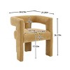 2PC Modern Chenille Upholstered Armchair, Solid Wood Frame Lounge Chair for Living Room or Bedroom - Coolbibila - 4 of 4