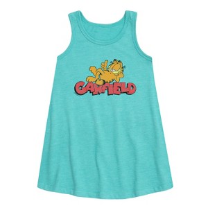 - Garfield - Garf Laying Graphic Sleeveless Aline Dress - 1 of 3