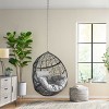 Indoor Egg Chair,Teardrop-Shaped Swing Egg Chair With 8ft Chain And Tufted Cushion,Swing Chair,Egg Chair For Patio,Living Room-Cuddlewood - 2 of 4