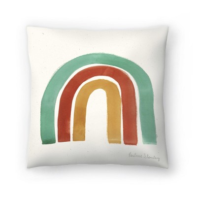 16x16 Multicolor Kismet Designs Elephant Pattern Rainbow Colors Throw Pillow