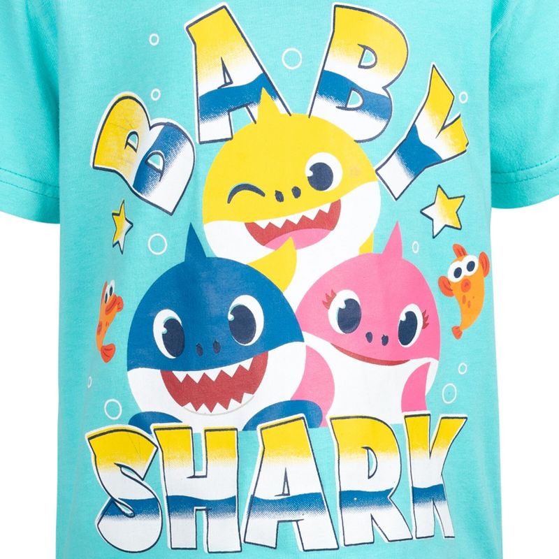 Pinkfong Baby Shark Daddy Shark Mommy Shark 3 Pack Graphic T-Shirts , 5 of 8