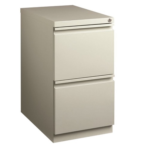 Steel Hl10000 Series 23 Deep 2 Drawer Mobile Pedestal In Light Gray Hirsh Industries Target