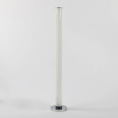 49" Novelty Tube Floor Lamp with Crystals (Includes LED Light Bulb) White - Ore International