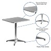 Emma and Oliver 23.5" Square Aluminum Indoor-Outdoor Table - image 4 of 4