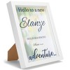 Elanze Designs Hello to New Adventure White 8 x 10 Wood Framed Wall Tabletop Sign - 2 of 4