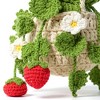Anna-Kaci Handmade Crochet Hanging Flower Basket Decoration with Blooming Details - 4 of 4