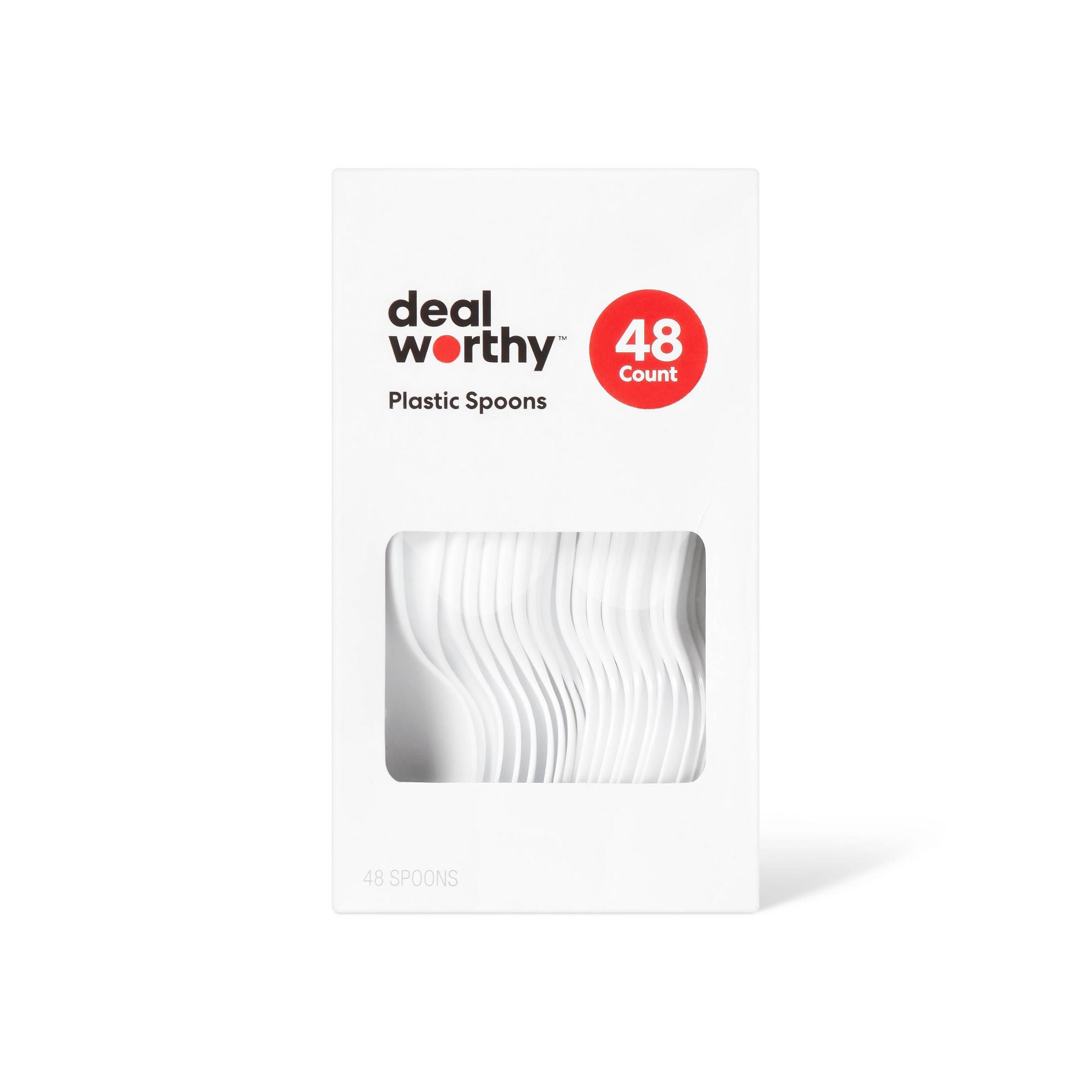 Plastic Spoons - 48ct - Dealworthy™