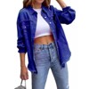 Women's Oversized Denim Jacket Casual Long Sleeve Denim Shirts Distresse Jean Jacket Fall Outfits 2025 - 2 of 4