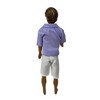 Doll Clothes Superstore Handmade Lavender Stripe Shirt with White Shorts for Ken and GI Joe Dolls - 3 of 4