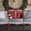 Christmas Pillow Covers 18x18 Set of 2 Let it Snow Snowman Christmas Trees Xmas Red - 3 of 3