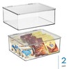 iDesign Stackable Hinged-Lid Pantry Storage Box - Set of 2 - Clear - 2 of 4