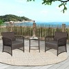 WestinTrends  3-Piece Outdoor Patio Conversation Set, Coffee/Gray - 2 of 4