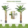 5Ft/6Ft/7FT Artificial Banana Tree Fake Banana Leaf Plants w/Grey Planter, Faux Silk Tree Faux Banana Leaves - 3 of 4