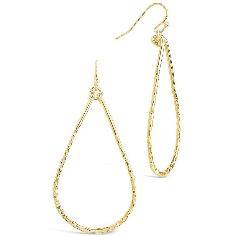 SHINE by Sterling Forever Hammered Teardrop Dangle Earring, 3 of 4