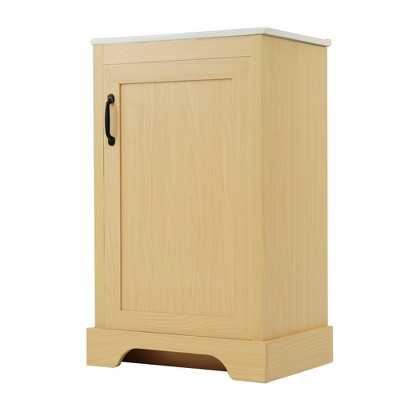 Dexmalle Natural Wood 20" Bathroom Cabinet with Soft Closing Door