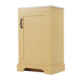 Dexmalle Natural Wood 20" Bathroom Cabinet with Soft Closing Door - 1 of 4