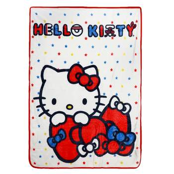 Hello Kitty Stars And Bows 48 x 60 Throw Blanket