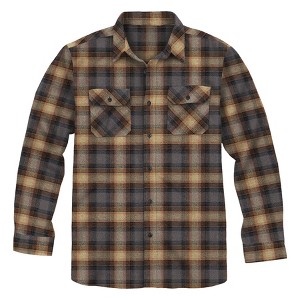 Men's Heavyweight Cotton Brawny Brushed Flannel Shirt - 1 of 2