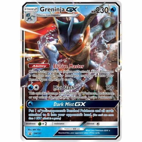 Pokemon Sun And Moon Detective Pikachu Promo Ultra Rare Holo Greninja Gx Sm197