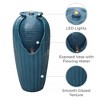 31.89" Resin Glazed Vase Outdoor Floor Fountain with LED Light - Blue - Teamson Home - 3 of 4