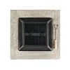 Christopher Knight Home Corporal Outdoor Lightweight Concrete Wood Burning Square Fire Pit, Light Gray and Multicolored - 4 of 4