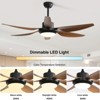 54 Inch Ceiling Fans with Light Remote Control Reversible DC Motor & Dimmable LED Light 6 Blades Bedroom ABS Ceiling Fans - 3 of 4