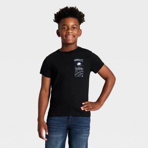 Boys' Short Sleeve 'Solar system' Graphic T-Shirt - Cat & Jack™ Black - 1 of 4