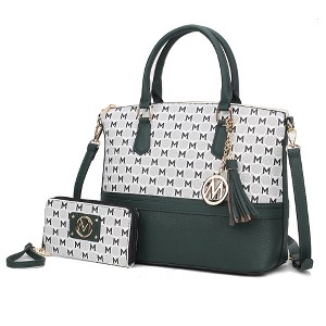 MKF Collection Saylor Circular M Emblem Print Women’s Tote Bag with Wallet by Mia K - 1 of 4