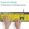 Evo Bytes Yellow/Black Large Print Wired Computer Keyboard - 4 of 4