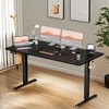 Infurnic Desks Ergonomic Standing Desk, Height Adjustable Computer Desk with Control Panel, Black, 62"*27"*23" - 4 of 4