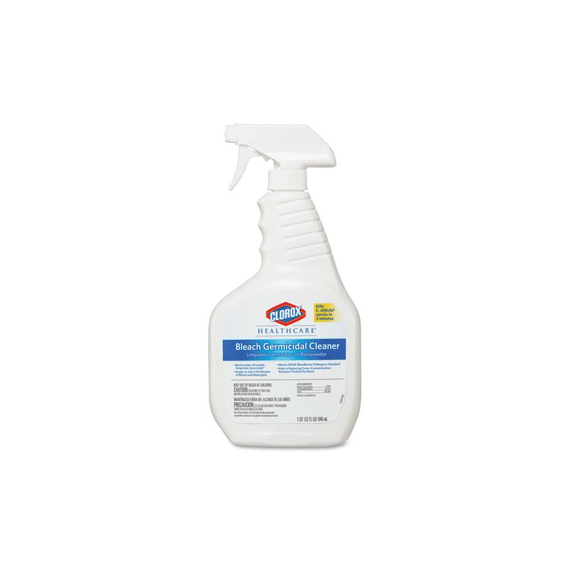 Clorox Healthcare Bleach Germicidal Cleaner, 32 oz Spray Bottle, 1 of 8