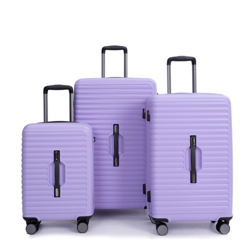 LUGGEX Purple Luggage Sets 3 Piece for Women - Expandable Carry on Luggage  Set w