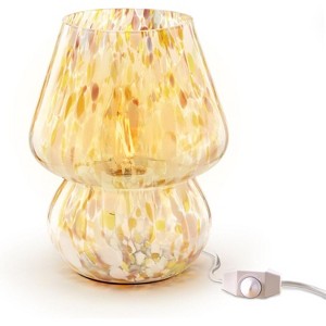 Next Glow Mushroom Lamp - Retro Funky Aesthetic LED White Table Lamp, Dimmable E26 Socket Bulb - 1 of 4