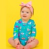 RuffleButts Baby/Toddler Girls UPF50+ Long Sleeve One Piece Rash Guard - 3 of 4