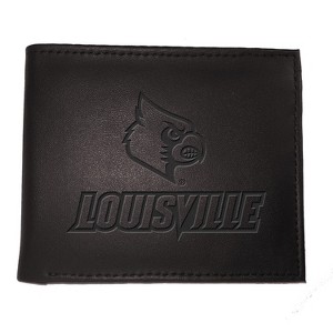 Evergreen NCAA Louisville Cardinals Black Leather Bifold Wallet Officially Licensed with Gift Box - 1 of 1