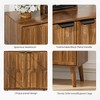 ORRD Farmhouse Paper Clip Design Sideboard - Walnut Storage Cabinet for Home - 4 of 4